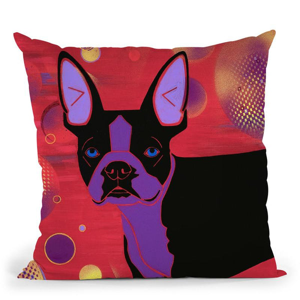 Bubbly Boston Throw Pillow By Image Conscious - by all about vibe