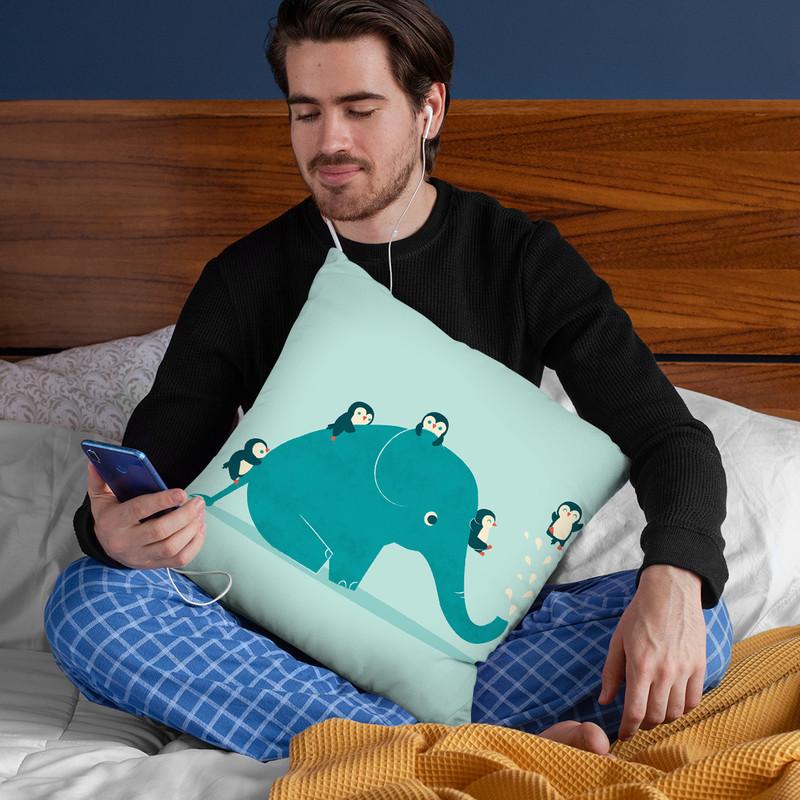 Waterslide Throw Pillow By Image Conscious - by all about vibe