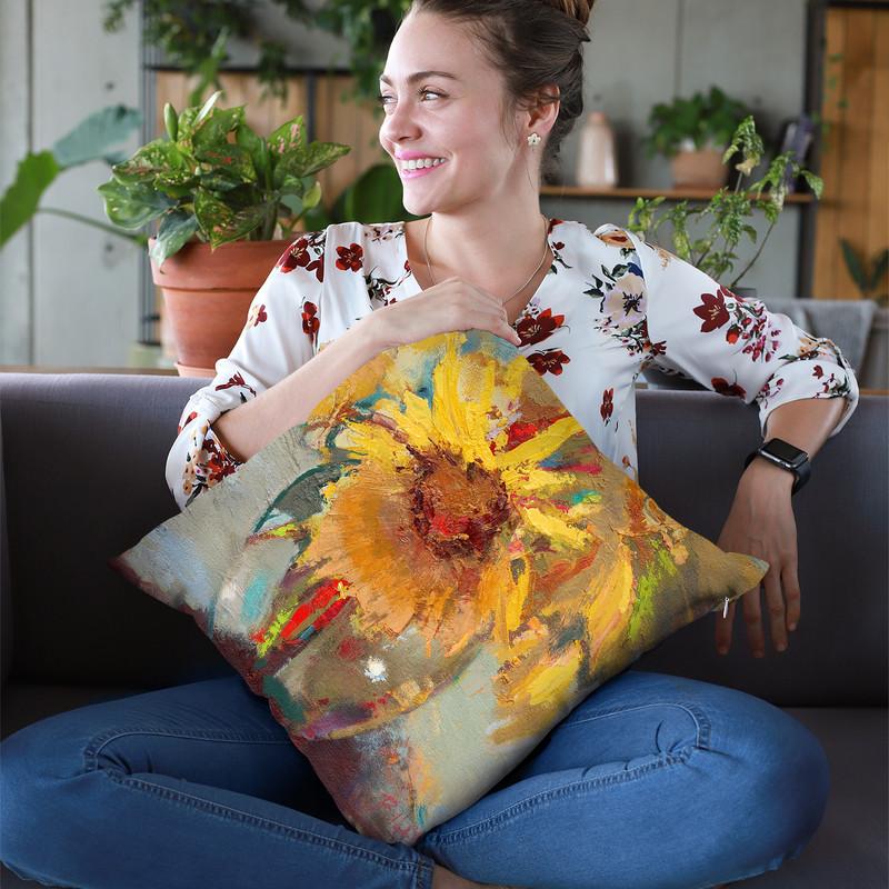 Water Globe Blossoms Throw Pillow By Image Conscious - by all about vibe