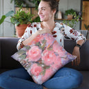Champagne Pinks Throw Pillow By Image Conscious - by all about vibe