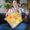 Yellow Bouquet Throw Pillow By Image Conscious - by all about vibe