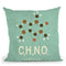Molecule Caffeine Throw Pillow By Image Conscious - by all about vibe