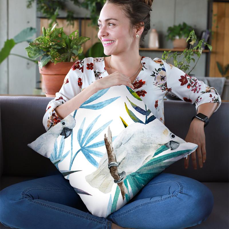Cockatoo Throw Pillow By Image Conscious - by all about vibe