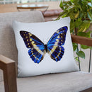 Blue Butterfly Throw Pillow By Image Conscious - by all about vibe