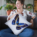 Blue Butterfly Throw Pillow By Image Conscious - by all about vibe