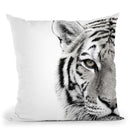 White Tiger Throw Pillow By Image Conscious - by all about vibe