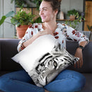 White Tiger Throw Pillow By Image Conscious - by all about vibe