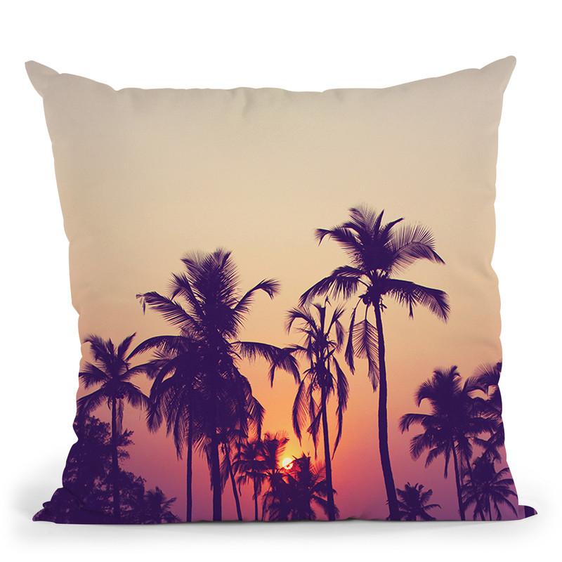 Palm Sky 1 Throw Pillow By Image Conscious - by all about vibe