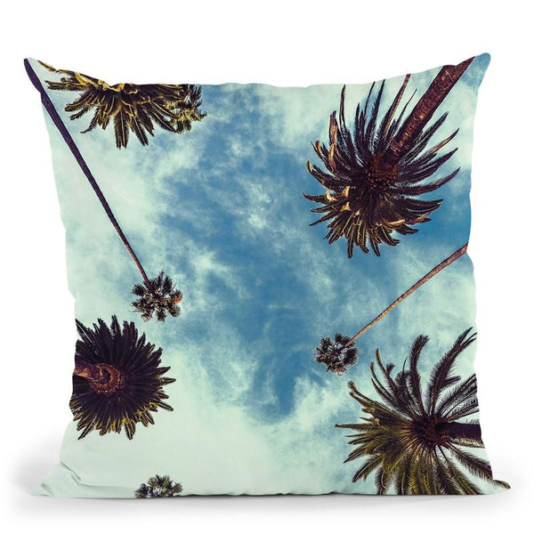 Palm Sky 2 Throw Pillow By Image Conscious - by all about vibe