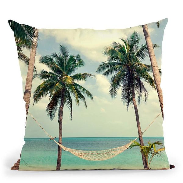 Palm Sky 3 Throw Pillow By Image Conscious - by all about vibe