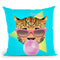 Bubble Gum Throw Pillow By Image Conscious - by all about vibe
