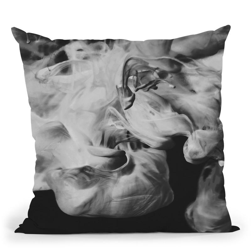 Black Ink Throw Pillow By Image Conscious - by all about vibe