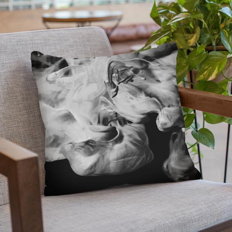 Black Ink Throw Pillow By Image Conscious - by all about vibe