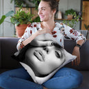 Diamond Lips Bw Throw Pillow By Image Conscious - by all about vibe