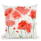 Red Poppy Field Throw Pillow By Image Conscious - by all about vibe