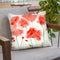 Red Poppy Field Throw Pillow By Image Conscious - by all about vibe