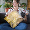 Golden Leaf Throw Pillow By Image Conscious - by all about vibe