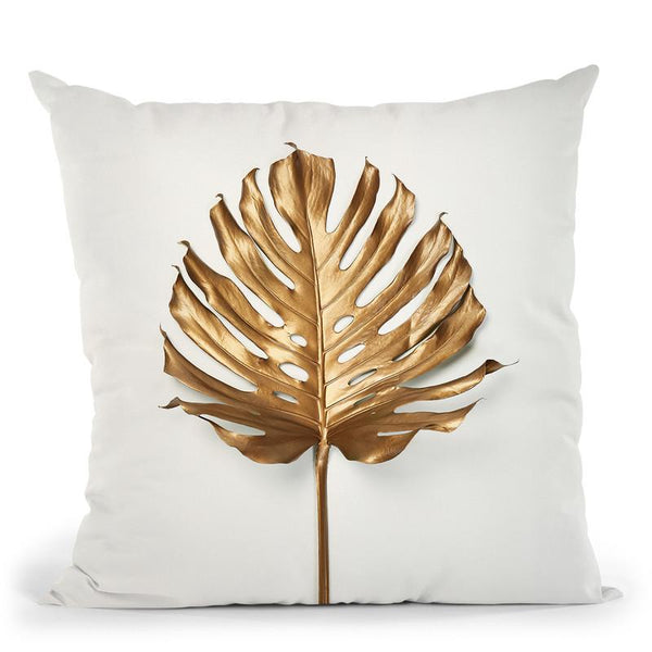 Monstrea Gold Leaf Throw Pillow By Image Conscious - by all about vibe