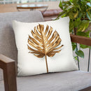 Monstrea Gold Leaf Throw Pillow By Image Conscious - by all about vibe
