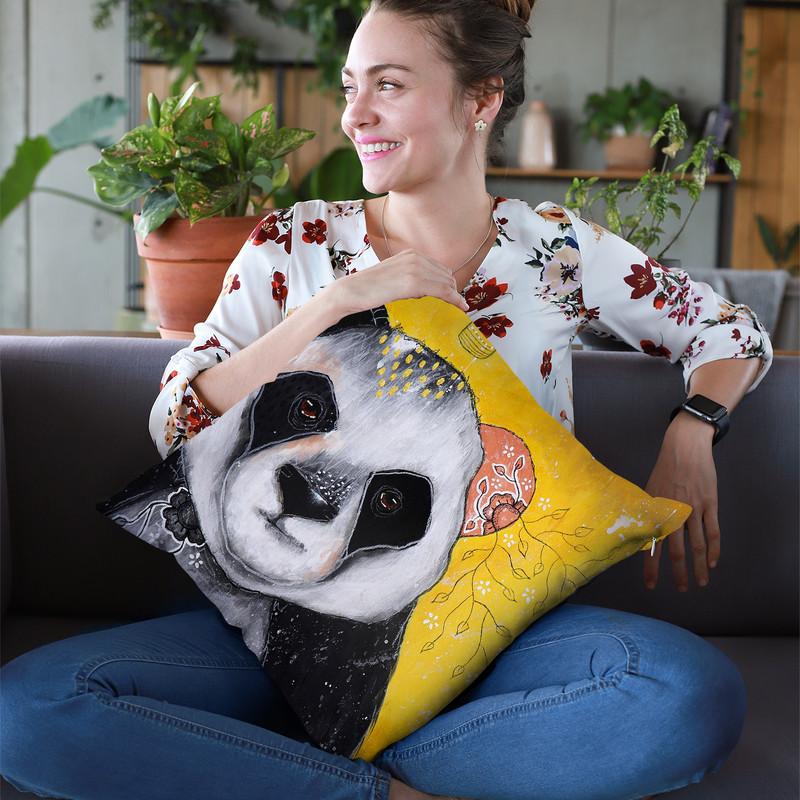 Of Fur And Friendship Throw Pillow By Image Conscious - by all about vibe