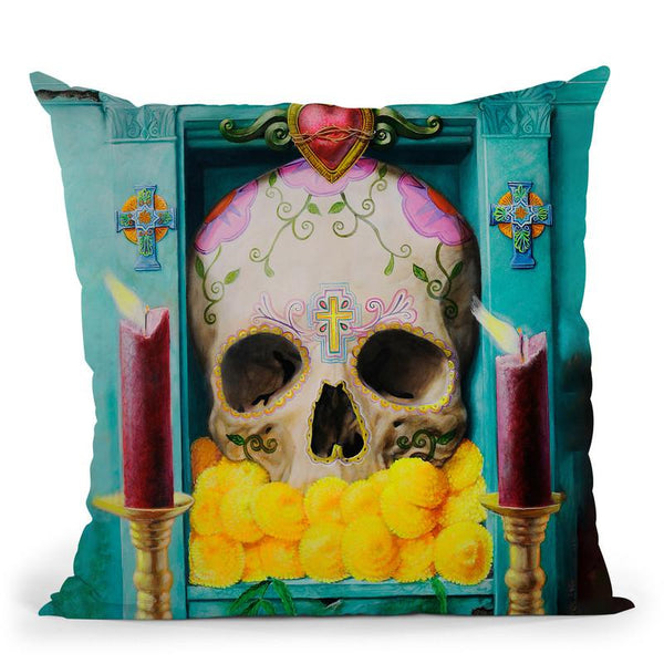 Calavera Throw Pillow By Image Conscious - by all about vibe
