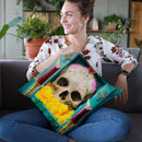 Calavera Throw Pillow By Image Conscious - by all about vibe