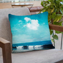 Sea Blues Throw Pillow By Image Conscious - by all about vibe
