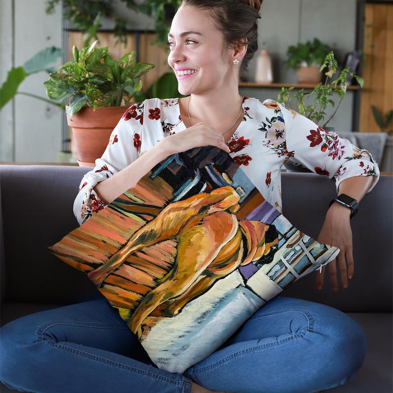 A PugÂês View Throw Pillow By Image Conscious - by all about vibe