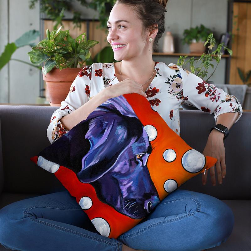 Lab And Bubbles Throw Pillow By Image Conscious - by all about vibe