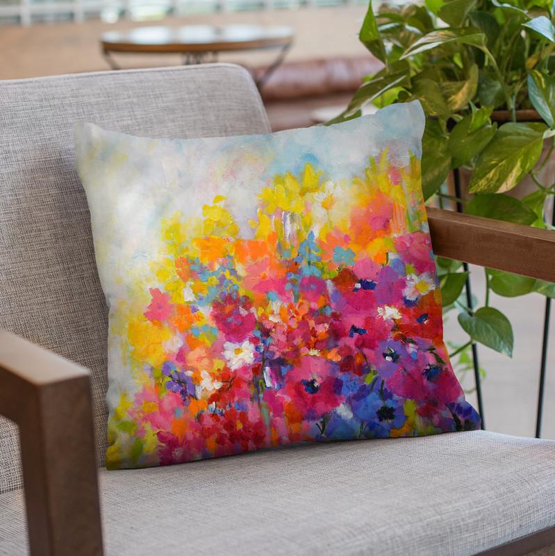 Irises Throw Pillow By Image Conscious - by all about vibe