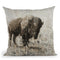 Lone Buffalo Throw Pillow By Image Conscious