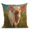 Morning Pig Throw Pillow By Image Conscious