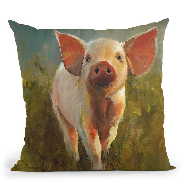 Morning Pig Throw Pillow By Image Conscious