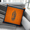 Orange And Blue Mary Throw Pillow By Image Conscious