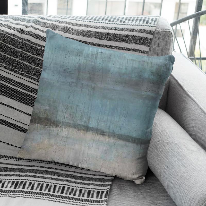 Study In Light Blue Throw Pillow By Image Conscious