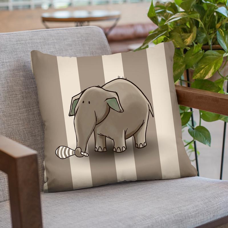 Elephant Throw Pillow By Image Conscious - by all about vibe