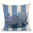 Rhino Throw Pillow By Image Conscious - by all about vibe