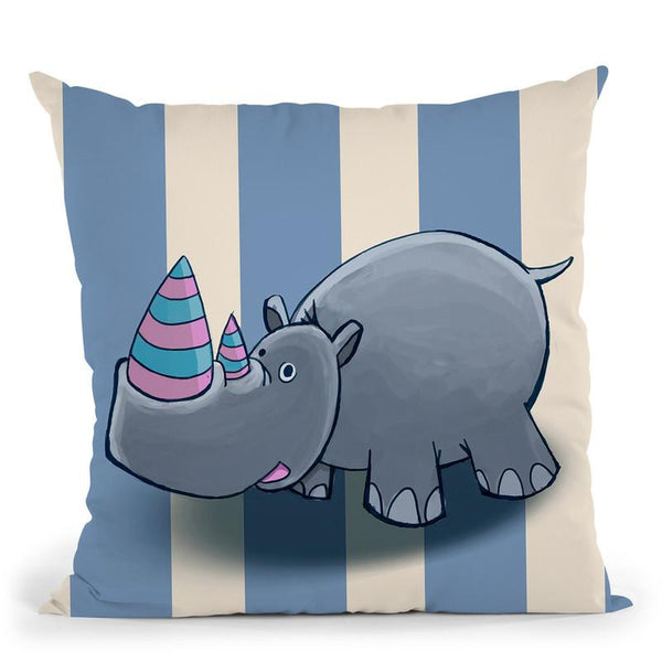 Rhino Throw Pillow By Image Conscious - by all about vibe