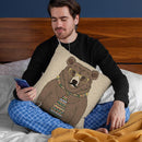 Bear-Man Throw Pillow By Image Conscious - by all about vibe