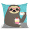 Diva Sloth Throw Pillow By Image Conscious - by all about vibe