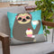 Diva Sloth Throw Pillow By Image Conscious - by all about vibe