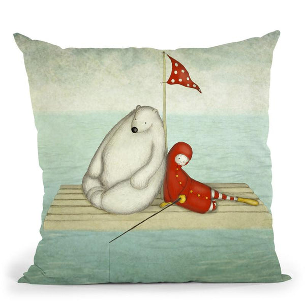 Calm Water Throw Pillow By Image Conscious - by all about vibe