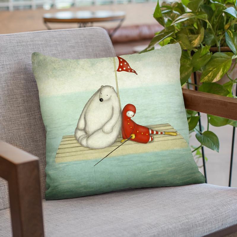 Calm Water Throw Pillow By Image Conscious - by all about vibe