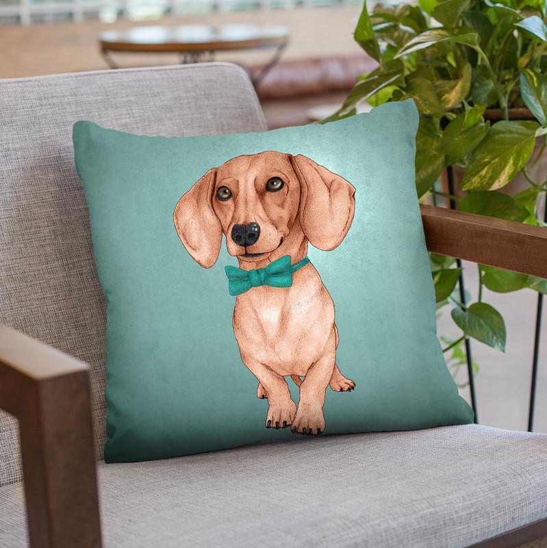 The Wiener Dog Throw Pillow By Image Conscious - by all about vibe