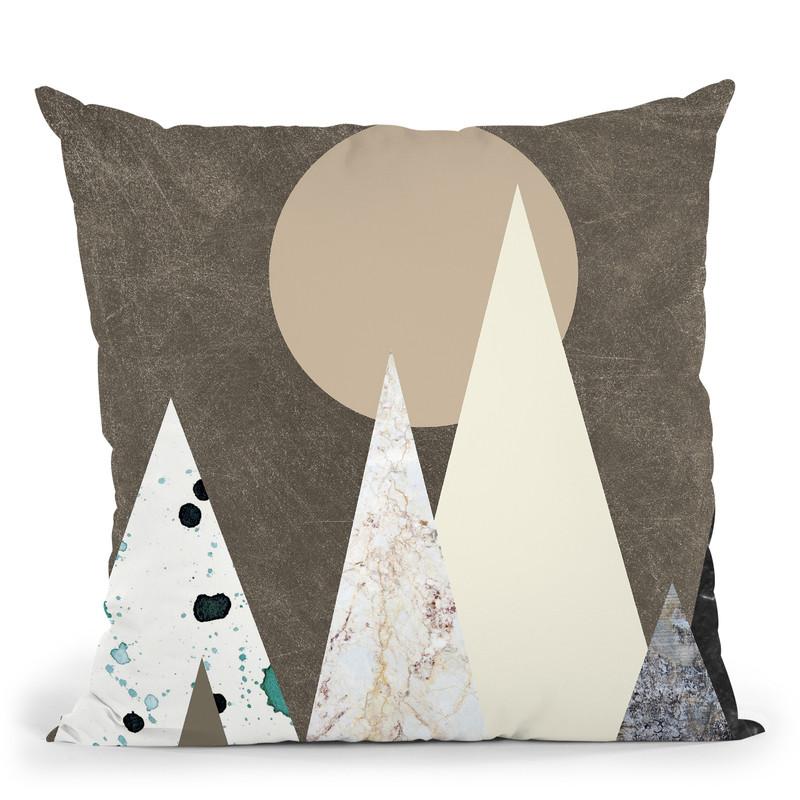 Peaks Throw Pillow By Image Conscious - by all about vibe