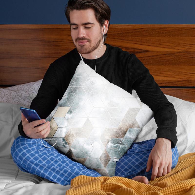 Cubes Magic Throw Pillow By Image Conscious - by all about vibe