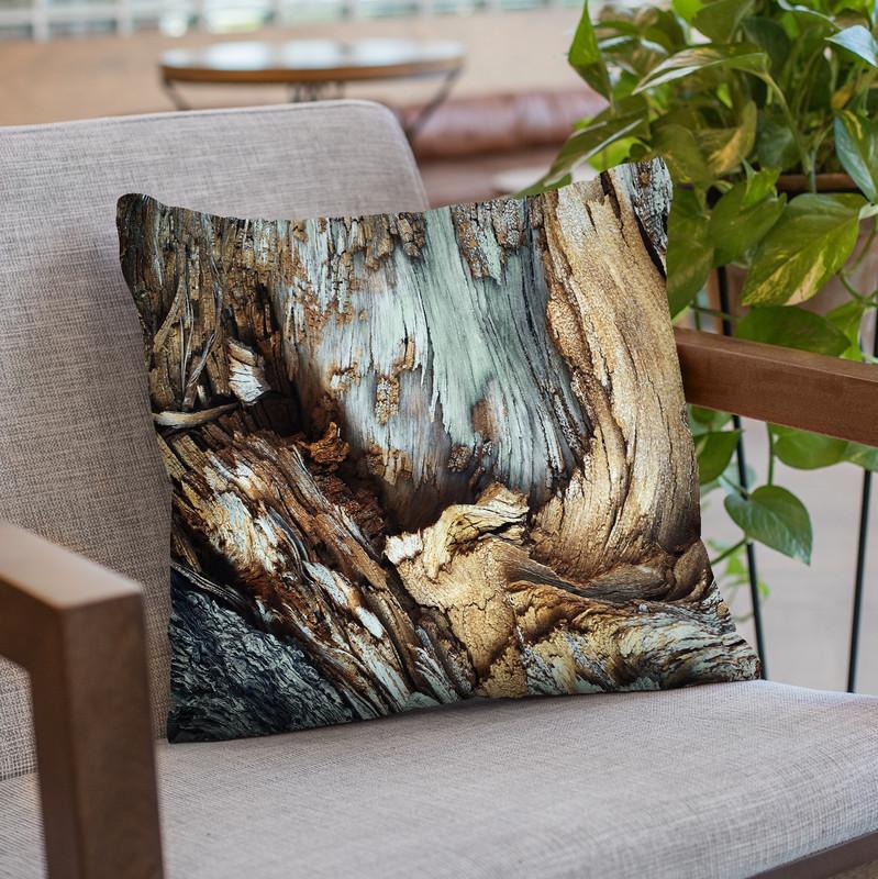 Wooden Throw Pillow By Image Conscious - by all about vibe