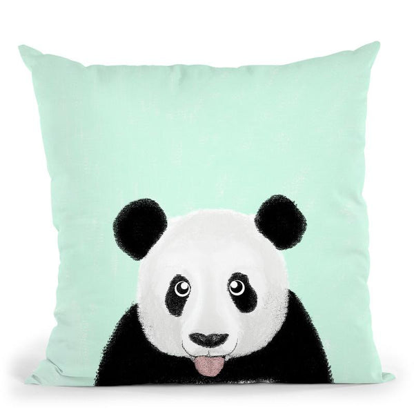 Cute Panda Throw Pillow By Image Conscious - by all about vibe