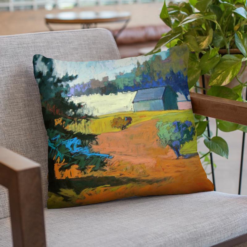 Paysage Cinq Throw Pillow By Image Conscious - by all about vibe
