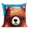 The Brown Bear Throw Pillow By Image Conscious - by all about vibe